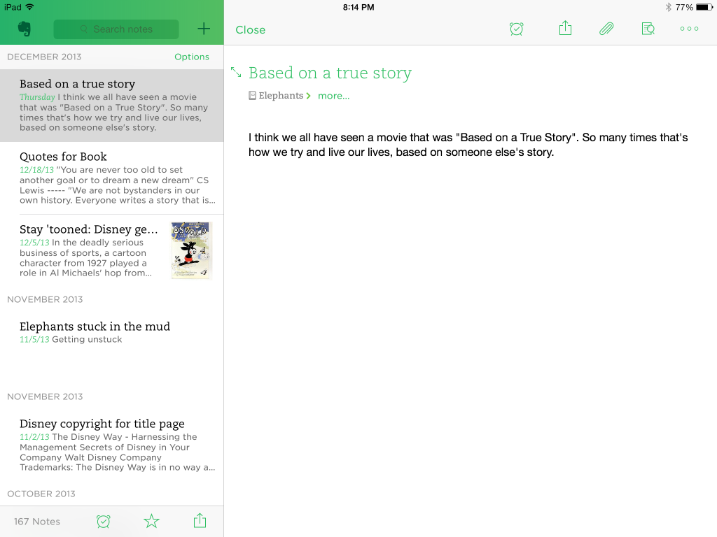 Evernote for iPad
